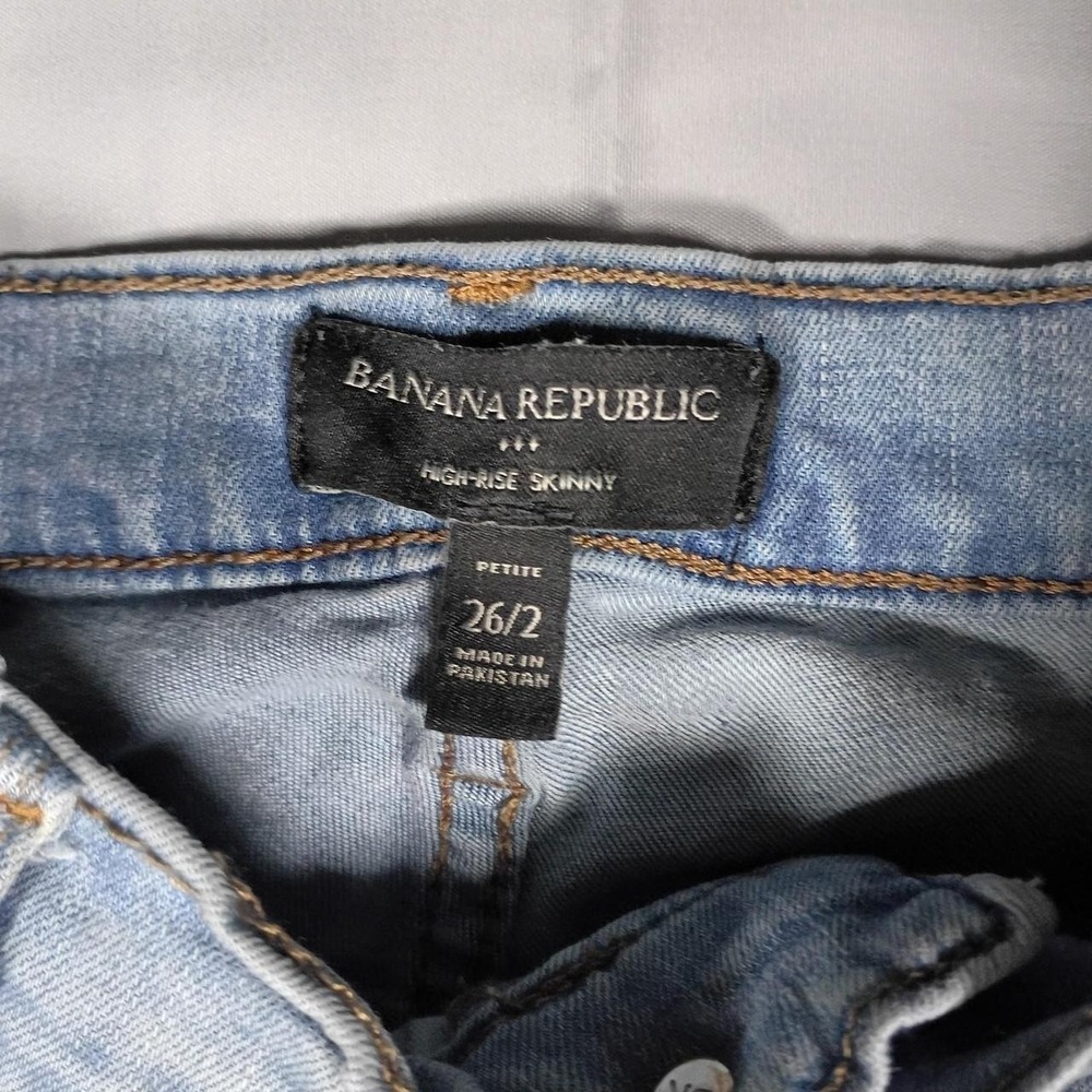 Banana Republic Light Wash Distressed Skinny Jeans - Picture 2 of 5